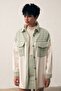 Patent Leather Houndstooth Shirt - Green