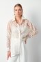 Patterned Tulle Shirt - Stone - 2
