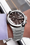 Exclusive Men's Wristwatch 3 Atm Water Resistant Silver Color Steel Band Dke2130C1 - 3