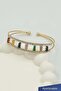 Women's Gold Color Rainbow Stone Sparkling Bracelet - 2