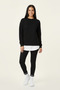 Women's Sweatshirt Crew Neck Regular Fit Cotton Lined 3 Thread Ribbed - 4