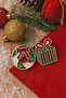 Women's Bell and Gift Package Figure Christmas Earring