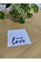 Luxury Embroidered Cocktail Coffee Serving Tray Napkin Mini Placemat Runner - Blue Love (2 Pcs) - 3