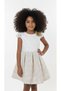 Pleated Beige Girl's Dress