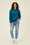 Women's Sweatshirt Crew Neck Regular Fit Cotton Lined 3 Thread Ribbed - 5