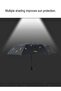 Automatic Feather Print Umbrella Black - 3