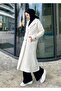 Nalia Cream Oversize Cashmere Coat Tns-4114 - 2