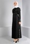 BELTED BUTTON DETAILED DRESS 43383 - 2