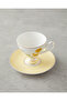 Valentina New Bone China 4 Piece Coffee Cup Set for 2 Persons 80 ml Yellow - 3