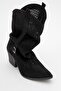 Larry Black Bellows Women's Thick Heeled Summer Boots - 7