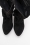 Larry Black Bellows Women's Thick Heeled Summer Boots - 6