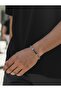 Stainless Steel Model Braided Men's Silver Color Bracelet - 6