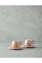 Polka New Bone China 4 Pieces Coffee Cup Set for 2 Persons Powder