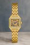 Gold Women's Steel Stone Model Analog Wristwatch