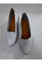 100% Genuine Leather and Handmade, White Color Casual Ballerina Model - 5