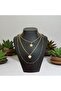 Stainless Steel 3-Piece Heart Star Model Chain Women's Necklace - 2