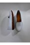 100% Genuine Leather and Handmade, White Color Casual Ballerina Model - 4