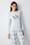 Sleepy Light Gray T-Shirt Pajama Top - 3