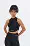 Soft Touch Fitted Rope Detailed Sports Crop Bra - 5