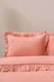 Frill Linen Pillowcase 2-Piece Peach 50X70 - 2
