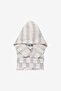 Striped Muslin Children's Bathrobe Gray