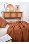 Linen 4 Layer Muslin Sofa Throw Blanket Earth Color 152X203 cm - 2