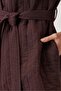 Quilted Linen Quilted Jacket Wine - 2