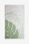 Monstera Leaf Jacquard Peshtemal Green, with Carrying Bag 90X160 - 2