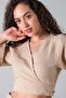 Summer Keten Crop / Bluz Beige - 4