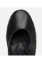 Women's Leather Black Flexible Sole Comfort Shoes - 4