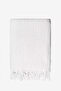 Wrinkled Linen Blend Sofa Throw, Blanket Off-White 170X245 cm - 2