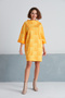 Women's Orange Yellow Geometric Pattern Oversize Large Size Curve Sports Stylish Dress