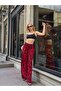 Women's High-Waisted Belted Patterned 100% Viscose Cotton Wide-Leg Chic Casual Plus Size Curve Pants - 8