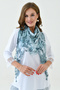 Women's Lace and Mesh Embroidered Washable Sporty Stylish Textured Neck Collar Shawl - 4
