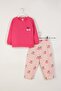 Baby Girl Leggings Set Cherry Patterned 2-Piece Set - 3