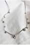 Stainless Steel Ball Necklace-Silver - 5
