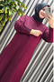Women's Clothing Plus Size Sleeved Stone-Decorated Dress - 5