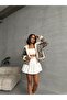 Women's Laminated Leather Leopard Zippered Fur Collar Coat - 5