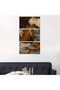 لوحه جداريه مودرن إمرأه تعزف العود - ٢٤٥١١ - مقسمه ثلاثة قطع