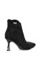 25K416-1 Women's Stone Heeled Boots Black - 4