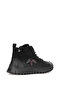 2413554K Women's Genuine Leather Flat Boots Black - 4