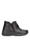 Elit Erlplv1526-D-F Women's Genuine Leather Flat Boots Black