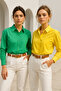 Women's Yellow-Green 2-Pack Poplin Pocket Detail Shirt - 4