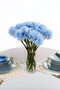 Artificial Flower Ball Chrysanthemum 7-Piece Mini Snowball Bundle 30 cm Light Blue
