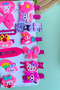 Girl's Pink Mixed Figure 14 Piece Buckle Set - 4
