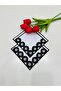 2 Pieces of Crystal Bead Embroidered Coffee Side Cocktail Napkins & Coasters. - 3