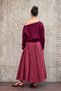 Burgundy Balloon Skirt - 4
