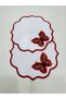 2 Pieces of Three-Dimensional Butterfly Detailed Coffee Side Cocktail Napkins & Coasters.