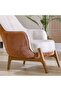Olivia 1 Seater Fabric Sofa - Beige, Stylish Wood Frame, Comfortable & Durable, 2 Years Warranty - 4