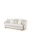 Grado 3-Seater Fabric Sofa - Beige/Brown, Solid Wood, 2-Year Warranty, Stylish & Comfortable - 3